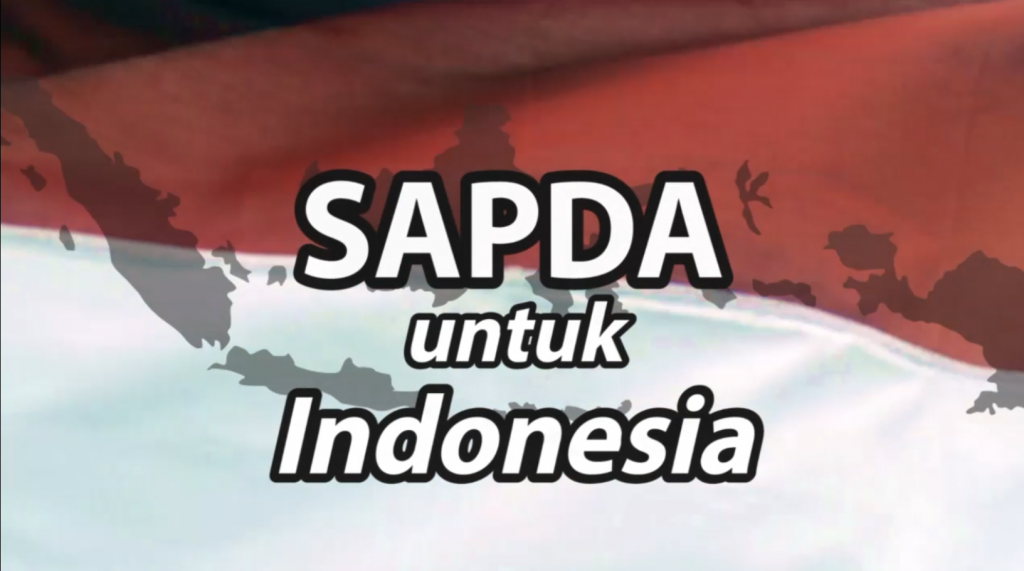 Gambar berisi judul besar "SAPDA untuk Indonesia"